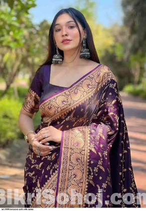 Japani Silk Skin Print Sharee with Blouse Piece